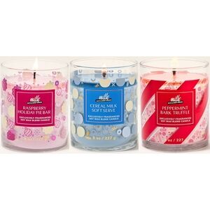 Bath & Body Works Milk Bar Desserts Single Wick Candle Set of 3 NEW 8oz Each